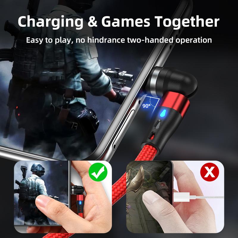 Câble USB Type C Magnétique 5A Pour Samsung S21 P30 Câble de Chargeur à Charge Rapide Magnétique pour iPhone Xiaomi Micro USB Cordon de Données