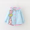 Kids Girls Windbreaker Cute Spring Baby Girl Jackets Autumn Cartoon Dots Hooded Coats Girl Outerwear Kids Clothes