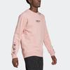 Adidas Originals Trefoil Logo Print Loose Fit Long Sleeve Sweatshirt Men Sweatshirt Pink HF4905