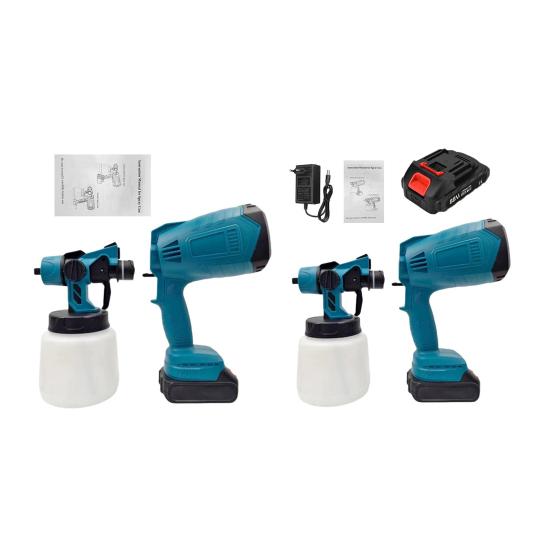 Cordless Paint Sprayer with Detachable Tank 3 Spray Patterns Adjustable Flow Control