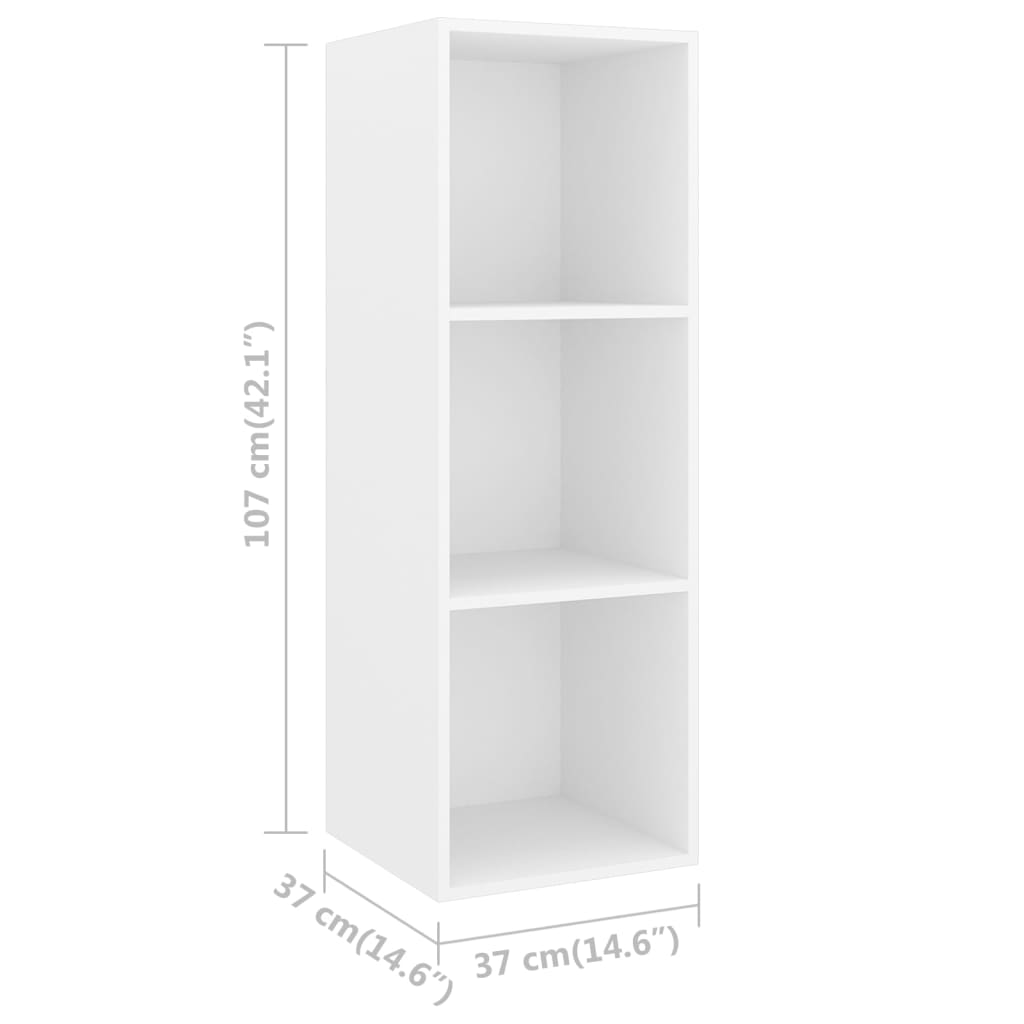 3 piece TV cabinet set white particleboard