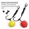 4pcs Ronnies Rigs With Bait Screw/Ring Swivel Strong Curve Shank Fishing Hook Ready Made Rig For Carp Fishing Accessories Tackle