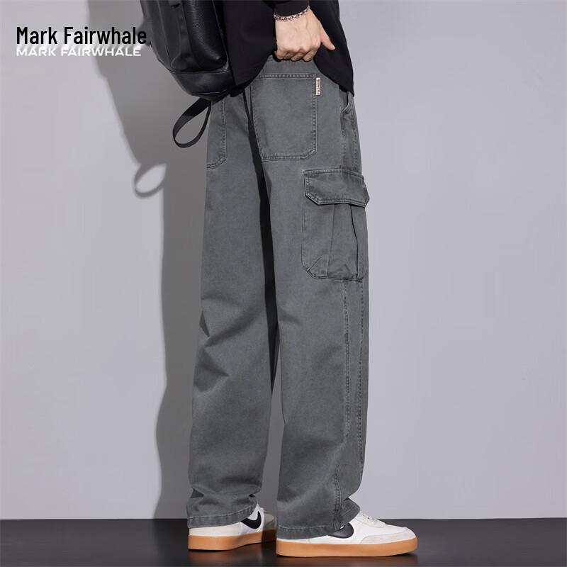 MARK FAIRWHALE Men's American Style Cotton Cargo Pants