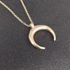 Exquisite Stainless Steel Necklace Half Moon Pendant Valentine'S Day Gift