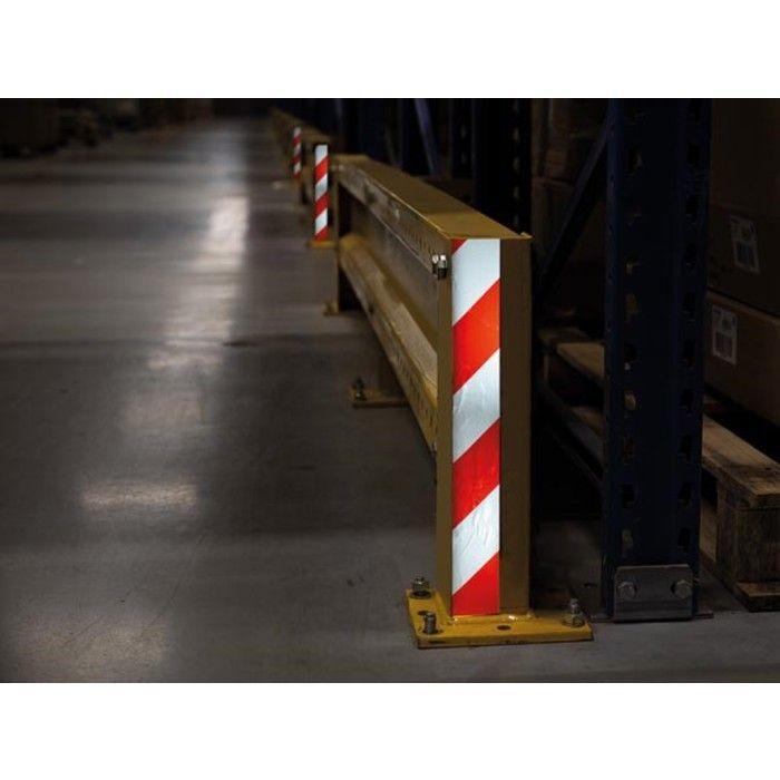Ruban réfléchissant - PEREL - 5 cm x 10 m - Rouge/Blanc - Autoadhésif - Résistant aux intempéries