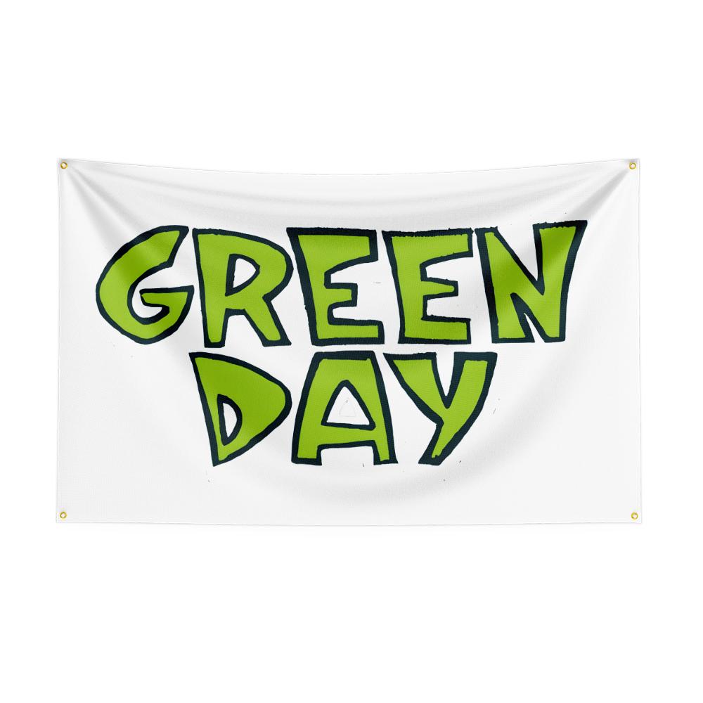 Ggreen Day Flag Rock Music Band Banner Hd Printing Tapestry Exhibition Music Band Fans Garage Decor