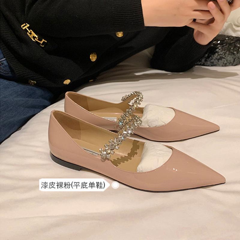 Fashion Slippers Women New Spring/Summer Sexy Diamond Shallow Mouth Pointed Flat Shoe Women's Slippers  Chaussure Femme