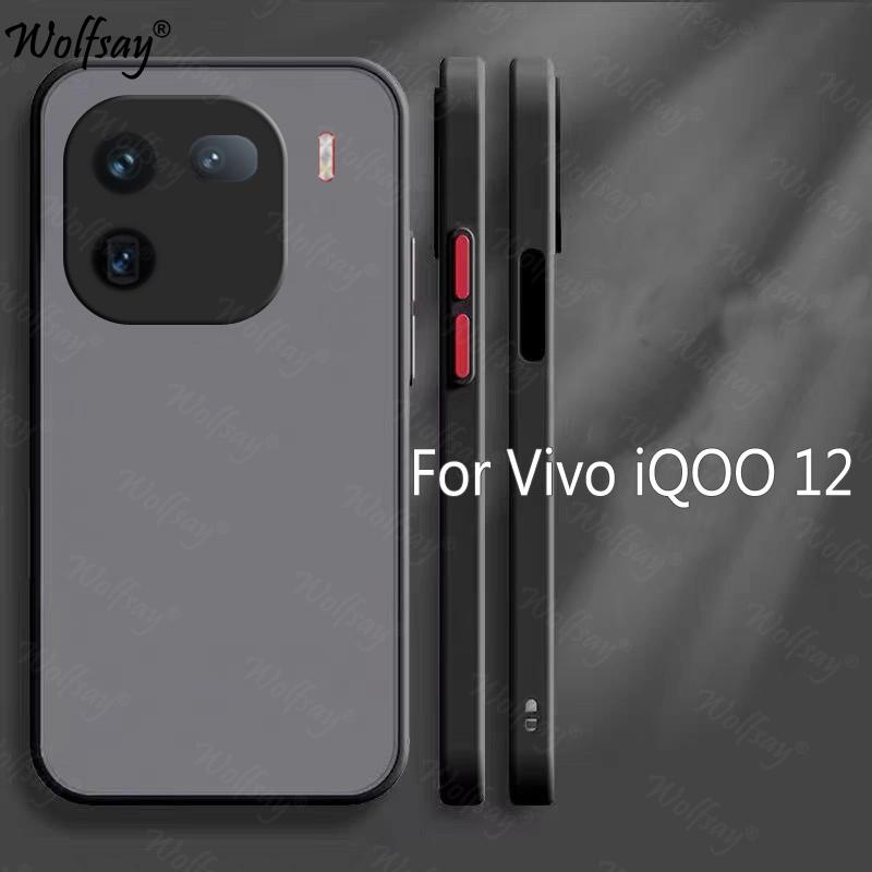 

Роскошный полупрозрачный чехол для телефона для Vivo iQOO 12 Чехол Силиконовый противоударный Полная защита Чехол для Vivo iQOO 12 для Vivo iQOO 12 6,78 дюйма For Vivo iQOO 12 чёрный