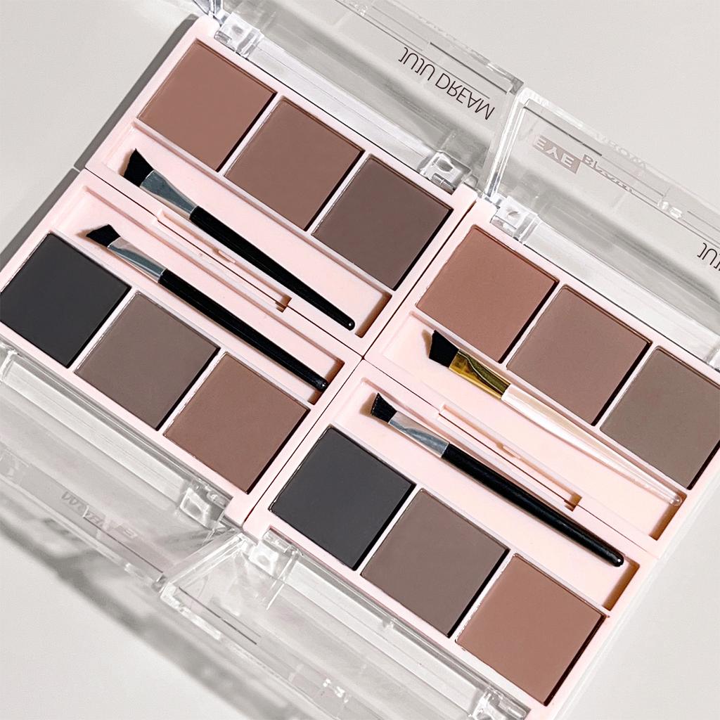 Three-color Eyebrow Powder Shadow Three-dimensional Eyebrow Shape Waterproof and Sweat-proof Natural Long-lasting Eyebrow Powder