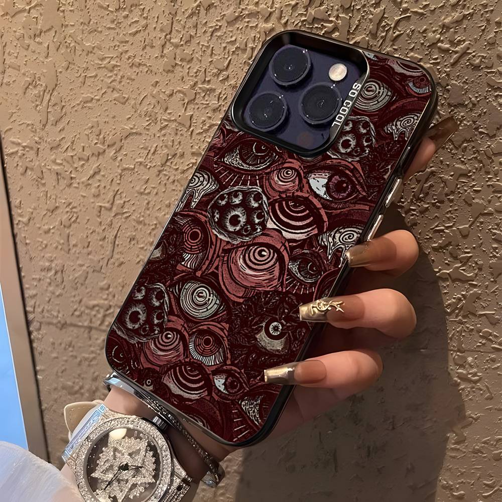 

Страшні Червоні Злі Очі Демона Чохол для Телефона Для iPhone 17,16,15,14,13,12,11,Pro,XS,Max,Plus,Mini,SE Чорний Цукерковий Матовий Ударостійкий Чохол iPhone17Promax
