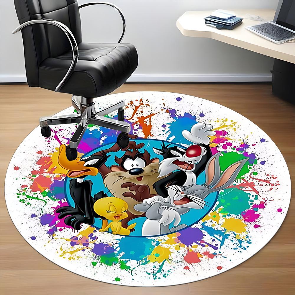 1pc Looney Tunes Chair Carpet for Office Non-Slip, Indoor Non-Slip Washable Carpet, Non-Shedding Mat For Office yy251030079