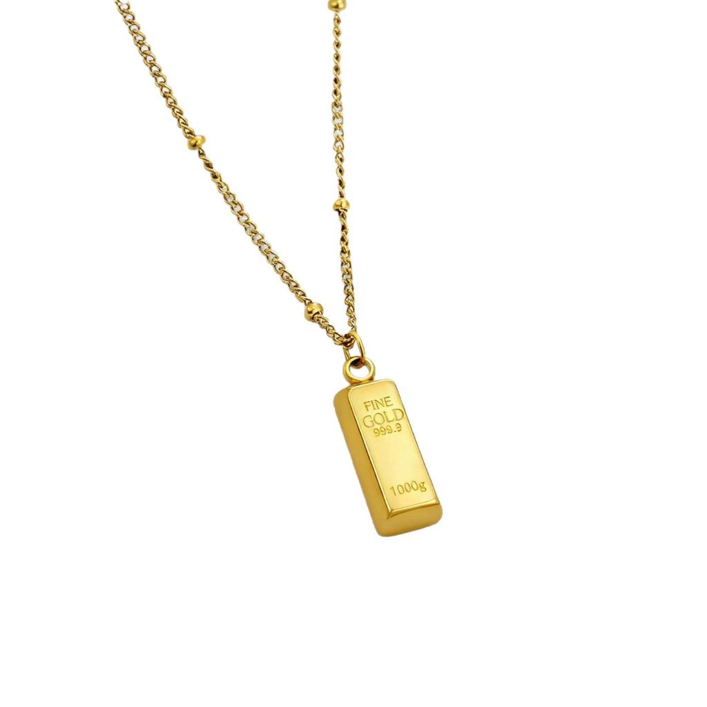 18k Gold-Plated Titanium Steel Necklace: Exquisite, Non-Fading, Retro Design