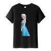 Dolci Magliette Disney Frozen Elsa Anna Cartoni Animati T-shirt Larga Streetwear Camicette Top per Bambini T-shirt Girocollo Vestiti per Ragazze Regalo