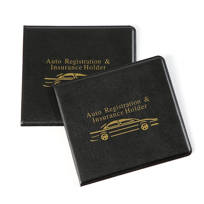 1pc Car Document Holder for Registration & Insurance, with Clear Window & Card Slots, Glove Box Organizer Wallet, Card Holder