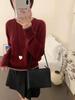 Women's European Style Grey Round Neck Merino Wool Sweater, High-End Autumn/Winter Cashmere Knitwear.