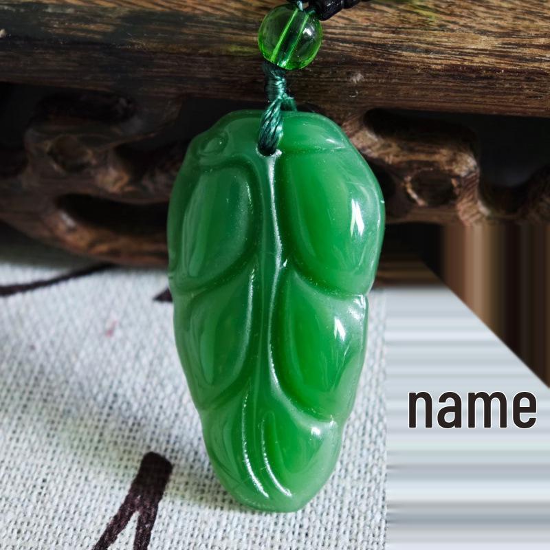 Přívěsek Draka ze zeleného jaspisu a bílého nefritu - Unisex Imitace Hetianského nefritu