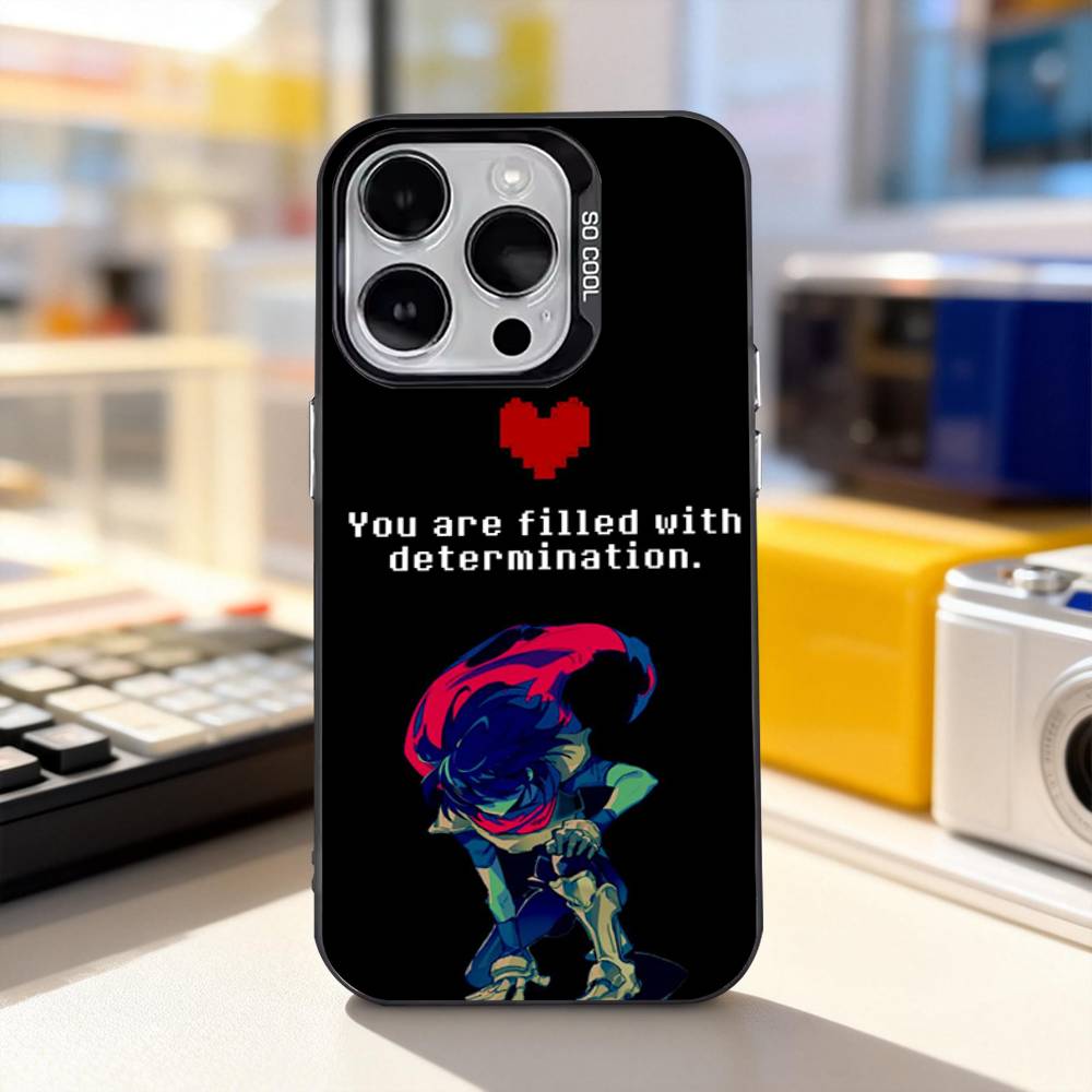 D-Deltarune Kris Spiel Coole Handyhülle Für iPhone 17,16,15,14,13,12,11,Pro,XS,Max,Plus,Mini,SE4,E IMD Mattschwarz
