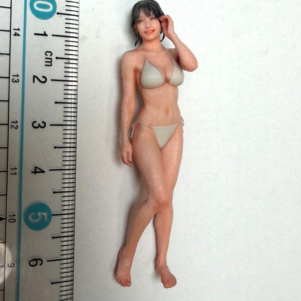 Realistic Bikini Figure Swimsuit N Gauge Figure Miniature Diorama Railway Model House Model AI Candy Toy Figure Human Model Interior Dollhouse 3D