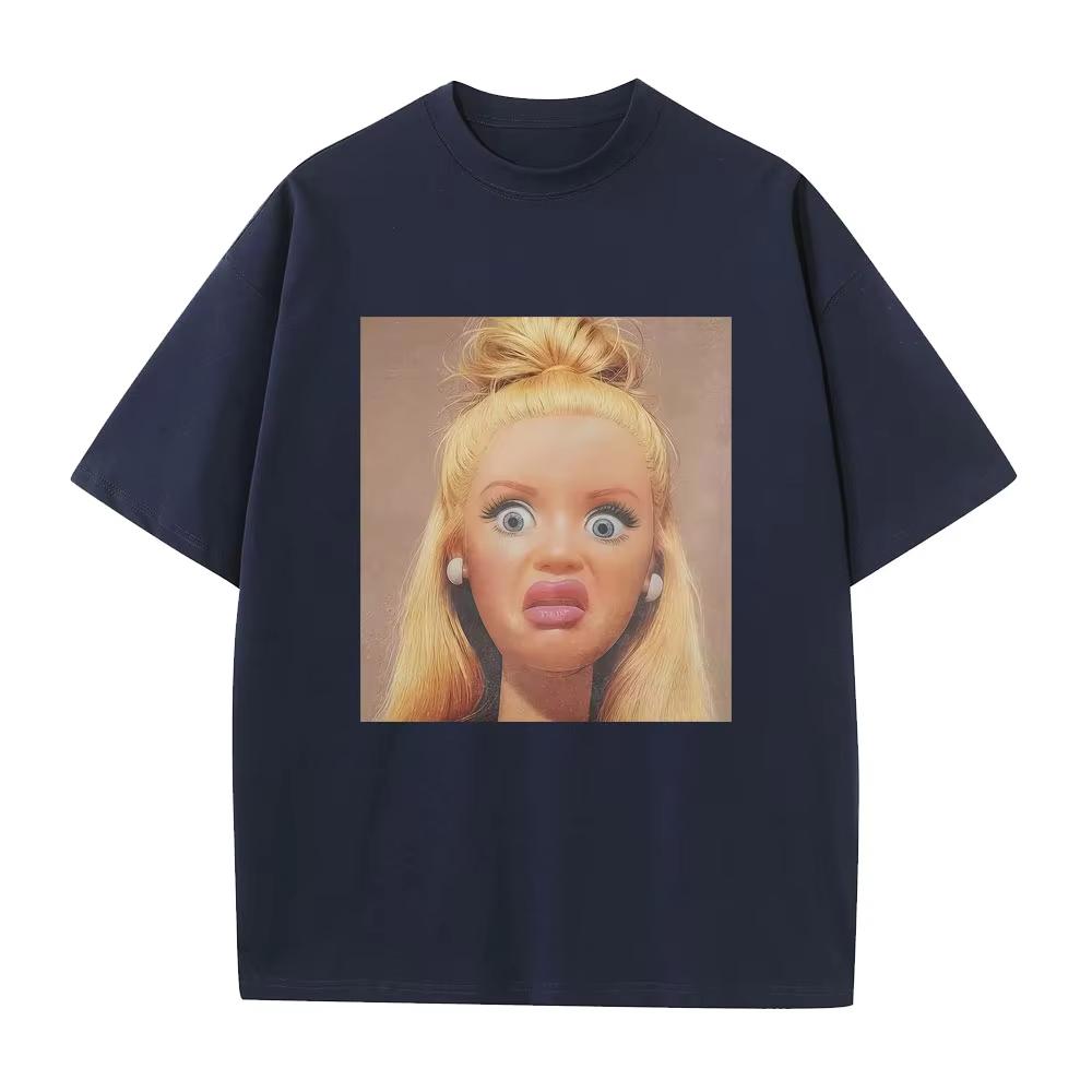 Hot Funny Disgusting Doll Meme Graphic Tshirts Unisexs Women High Quality Cotton T Shirts Unisex Oversized Short Sleeves Tshirts