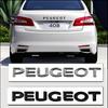 Autoaufkleber 2025 Heiß 1 Stück Auto Heckklappe 3D Emblem PEUGEOT Buchstabenaufkleber Zubehör für Peugeot 206 307 308 3008 207 208 407 4