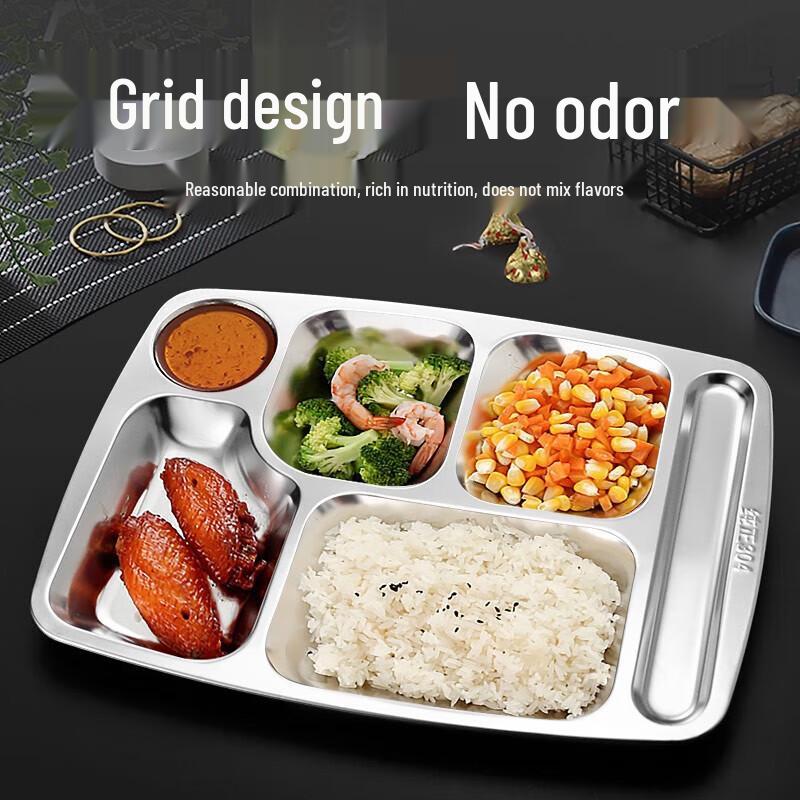 Homeglen Edelstahl geteiltes Essschalen-Set