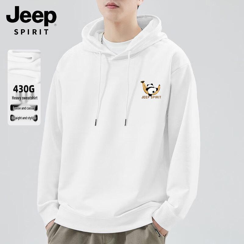

JEEP SPIRIT Men s Banana Panda Print Hooded Sweatshirt 3XL