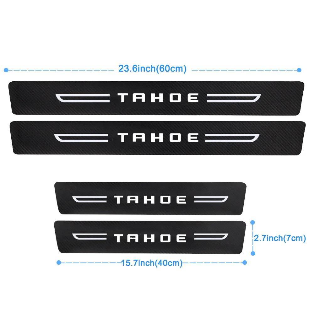 

Car Door Sill Threshold for Chevrolet TAHOE Logo Trunk Bumper Strips Waterproof Decals Carbon Fiber Scuff Scratch Accessories