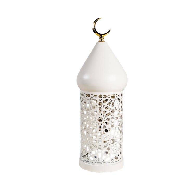 Decorative LED Desk Light with Hollowed Iron Stand for Mantels Tabletop Display Dining Room Bedroom Festival Decoration