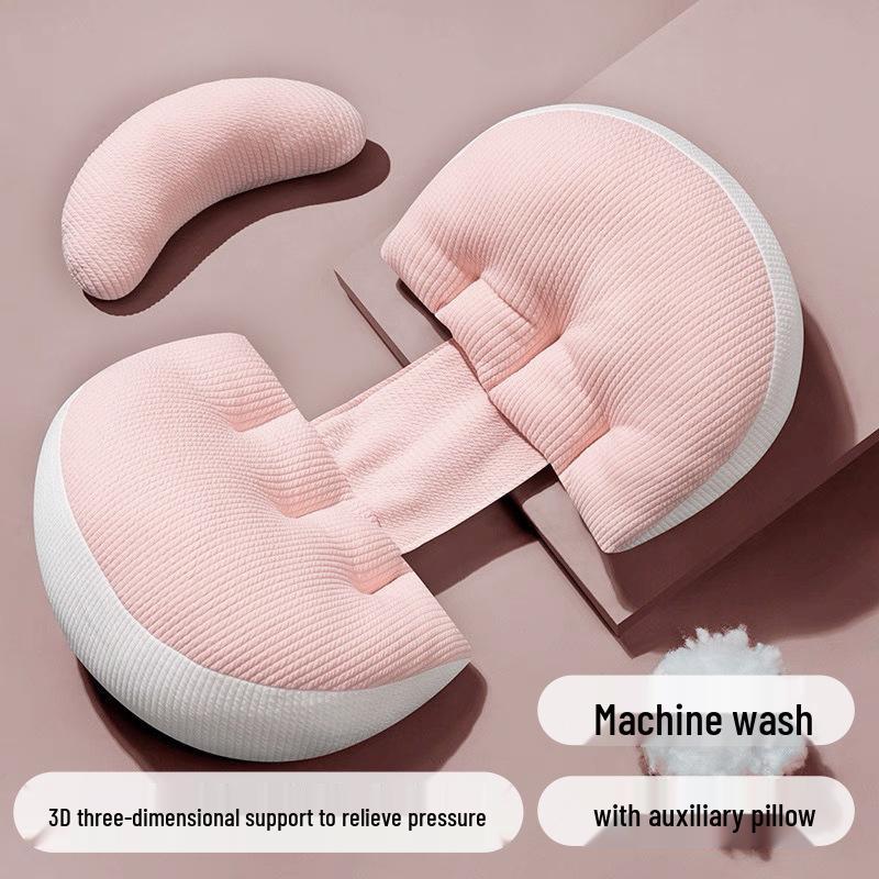 U-Shaped Pregnancy Pillow with Back and Abdominal Support - Breathable, Essential Comfort for Mother and Baby in Winter