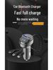 KC08 Car Charger: 3-in-1 Retractable Cable with Quick Charge and Voltage Display
