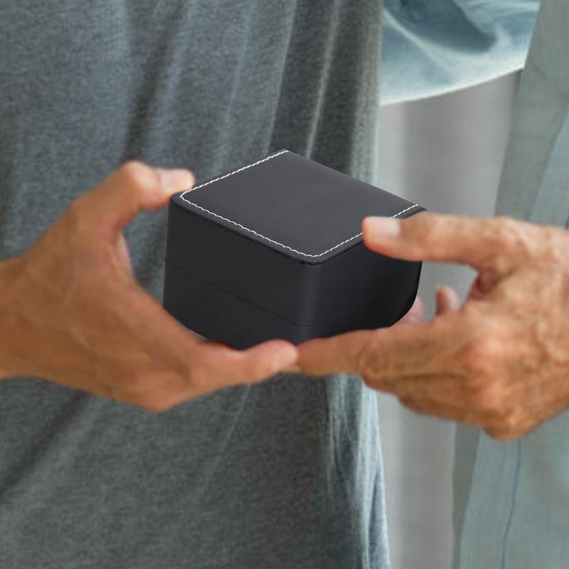 Luxury Leather Watch Storage Box Travel Single Watch Case Watch Gift Box for Anniversary Birthday Wristwatch Packaging