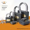 Shenli Medium-Thick Black Iron Padlock with Iron Core Flat Key