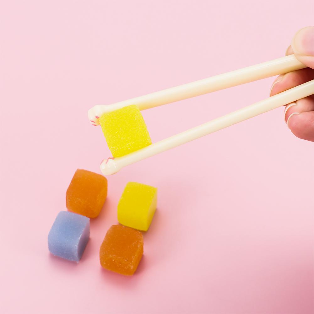 Cute Cat Pink Paw Chopsticks Non-Slip Lightweight Cat Paw Chopsticks Reusable Cooking Tools Food Clip for Cat Lovers