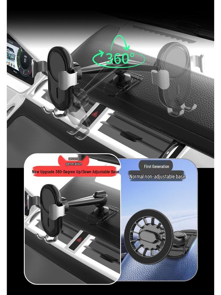 Car Dashboard Phone Holder with 360° Rotation