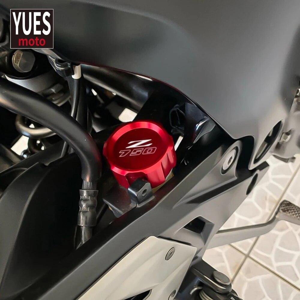Moto Accessories CNC Rear Brake Fluid Cylinder Master Reservoir Cover Cap For KAWASAKI Z750 Z 750 2007 2008 2009 2010 2011 2012