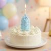 Silk Finish Finger Ring Candle Stand 3D Cake Shape Birthday Cake Ring Topper  Celebration