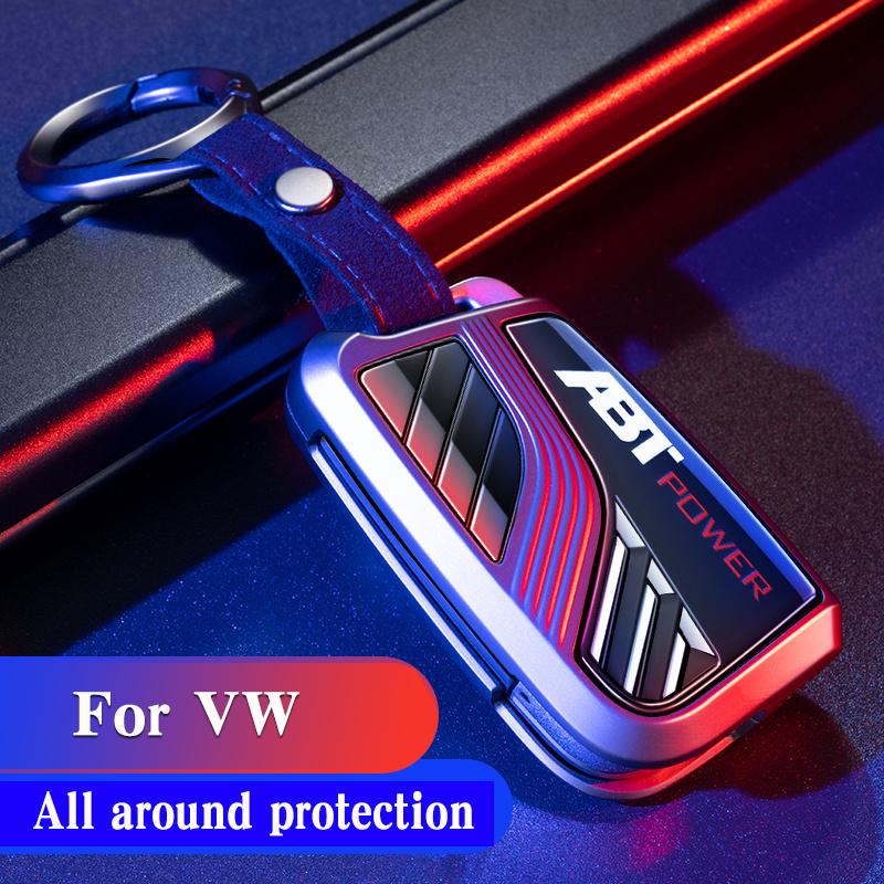 For VW Golf Tiguan Touran 2017 Skoda Octavia A7 RS New Passat Lavida POLO CC BORA Aerospace Zinc Alloy Key Cover Case