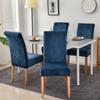 Velvet Elastic Dining Chair Covers Stretch Solid Color Office Seat Chair Cover For Restaurant Banquet Home Decor