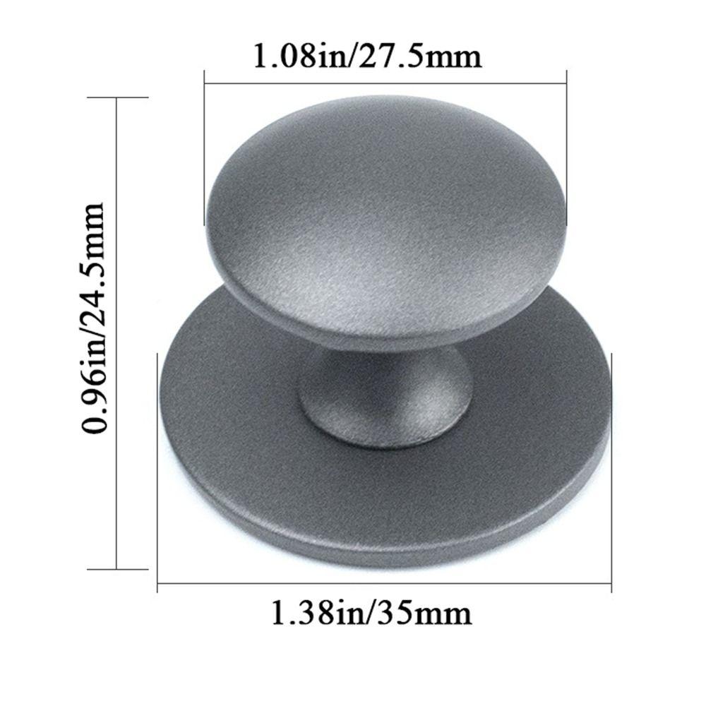 Round Door Knob European-Style Single Hole Stainless Steel Drawer Knob Self-Adhesive White Wardrobe Handle Cabinet