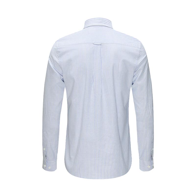 Navigare Men's Striped Oxford Long-Sleeve Warm Shirt