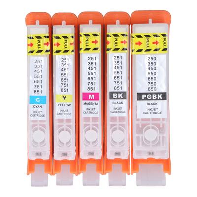 5Pcs Ink Cartridge for PIXMA IP7250 MG6350 MG5450 MX925 MX725 MG6450 MG5550 IX6850 Printers