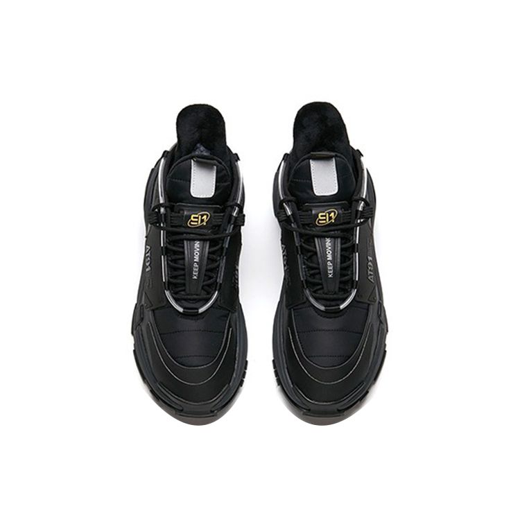 Anta Comfortable Non-Slip Wear-Resistant Warm Low-Top Dad Shoes Men Sneaker Black 112148950-2