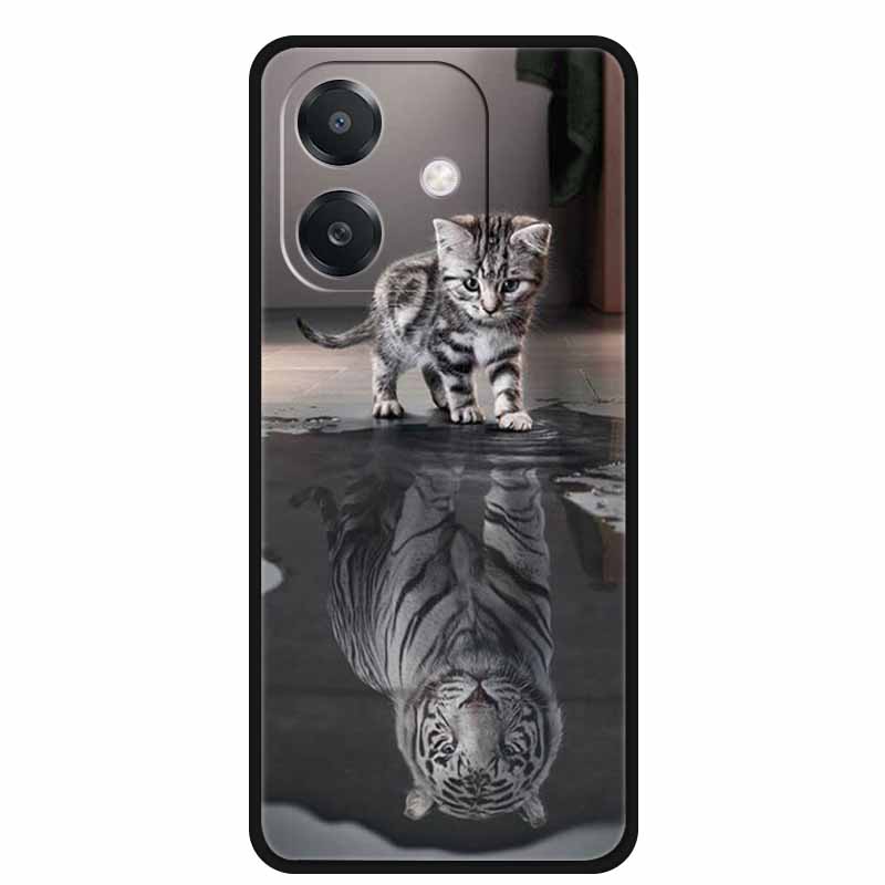 For OPPO A20 Case A 20 Phone Cover Lion Wolf Black Silicone Soft Back Cover Case For OPPO A40 A40m A60 5G Case A 40 A 60 Coque