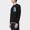 FILA Van Gogh Collaboration Series Van Gogh Museum 2.0 Pattern Logo Crewneck Sweatshirt Men sweatshirt Black F11M318215F-BK