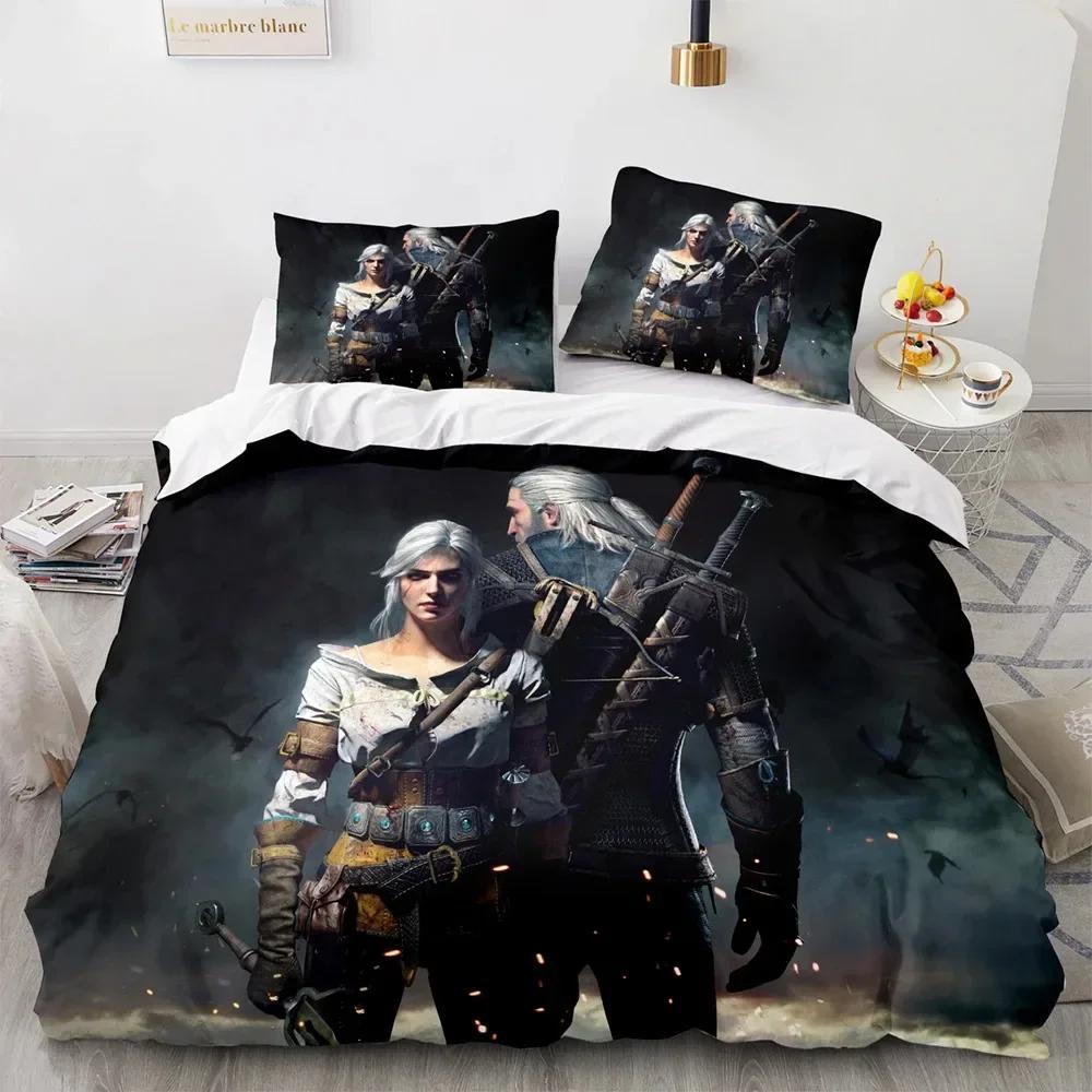 3D The Witchers Kids Adult Home Printed Bed Set Duvet Cover Pillowcase Bedding Set Linen Sheet Quilt Cover Full Queen King Size