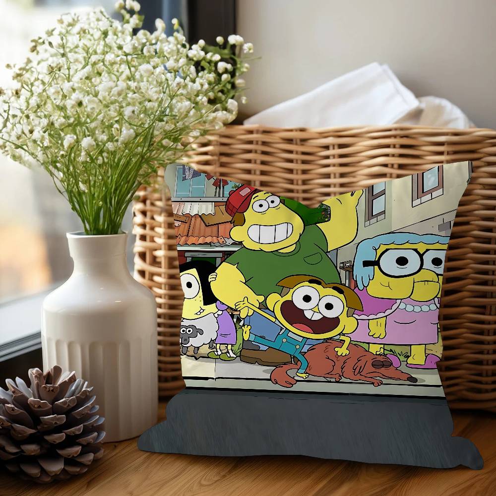 B-Big City Greens Decorative Room Aesthetics Pillow Case Home Decor Bedroom Sofa Bed Couch Pillow Cover 45x45