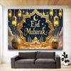 Golden Mosques and Lanterns Backdrop,Creating Festive Atmosphere,for Event Decor,Studio Photography,Event Supplies