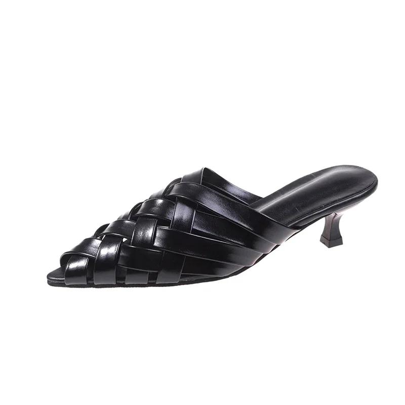 Women Summer 2024 Pointed Toe Stiletto Gladiator Sandals Gold Silver Fashion Luxury Slippers Ladies Brand Designer High Heels