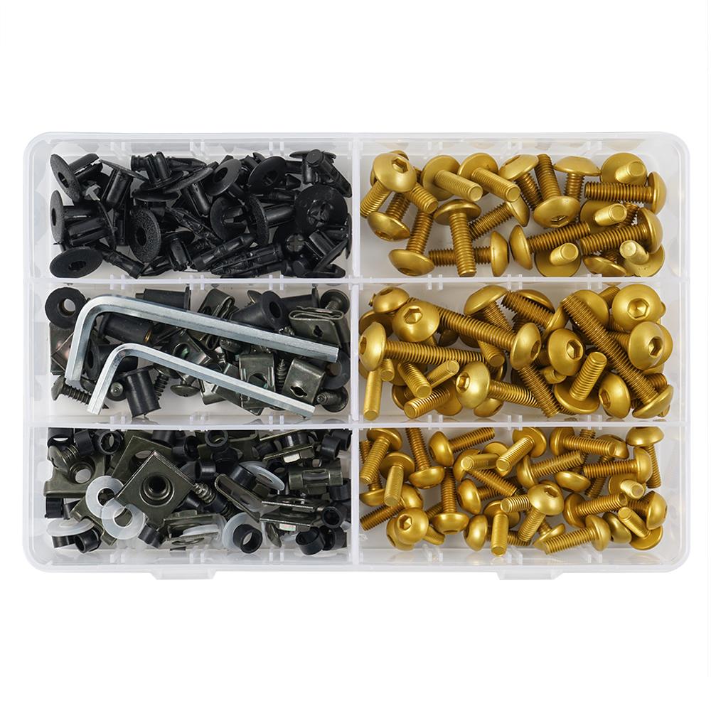 253PCS Fairing Bolt Kit Fastener Clips Screw For Yamaha MT03 MT07 MT09 YZF R1 R3 R6 R7 FZR400 600 750 Suzuki GSXR600 750 1000