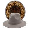 Leopard Print Inner 11 Color Top Hat Jazz Hat Felt Hat Big Brim Solid Color Cashmere Hat